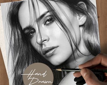 Graphite Pencil Portrait, Portrait drawing, Drawing Portrait from photo, Unique gift idea for mom, father, wife, husband, children and other