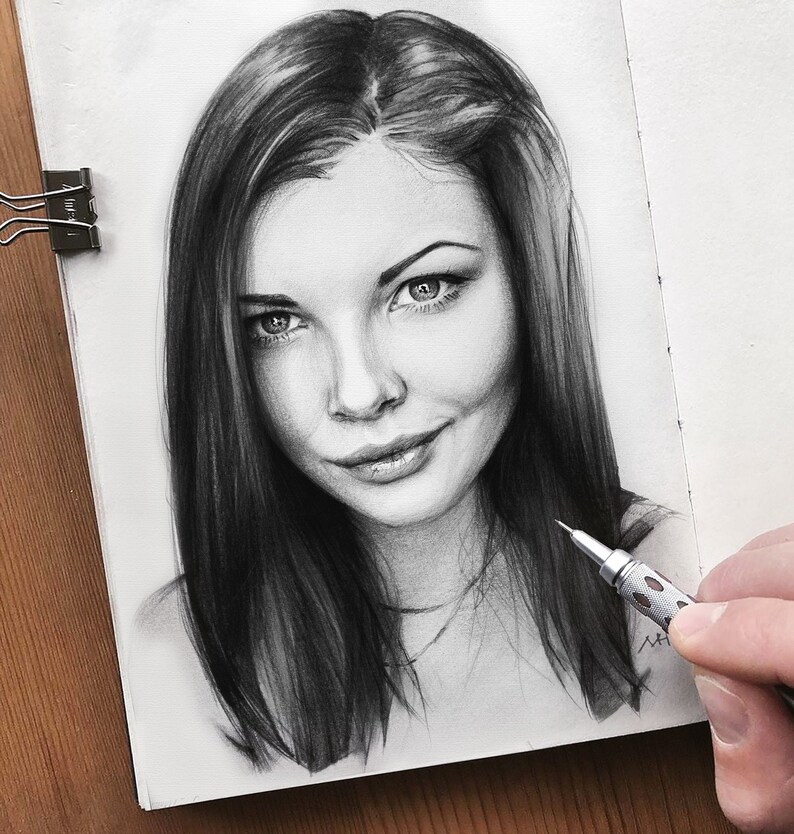 Personalized portrait High quality new drawing Beauty products custom graphite handmade