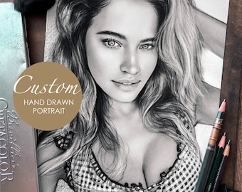 Custom Graphite Pencil Portrait: Handmade Drawing From Photo