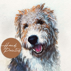 Ritratto di animale domestico ad acquerello personalizzato fatto a mano - Pittura di cane da foto - Regalo commemorativo per animali domestici, Idea regalo per amanti degli animali domestici, Illustrazione di animali domestici