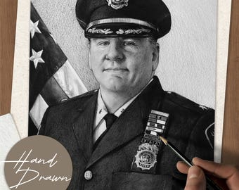 Regalo personalizado para el Día del Padre, retrato a carboncillo a partir de una foto, dibujo a lápiz de papá y bebé, regalo personalizado para el esposo.