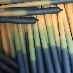 Pure beeswax candles, coloured candles, hand dipped tapers, dinner candles image 3