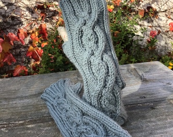 Woolen wrist warmers, Woolen Fingerless Gloves, women’s arm warmers, Ladies Wrist warmers, winter mittens, sage green gloves,hand warmers