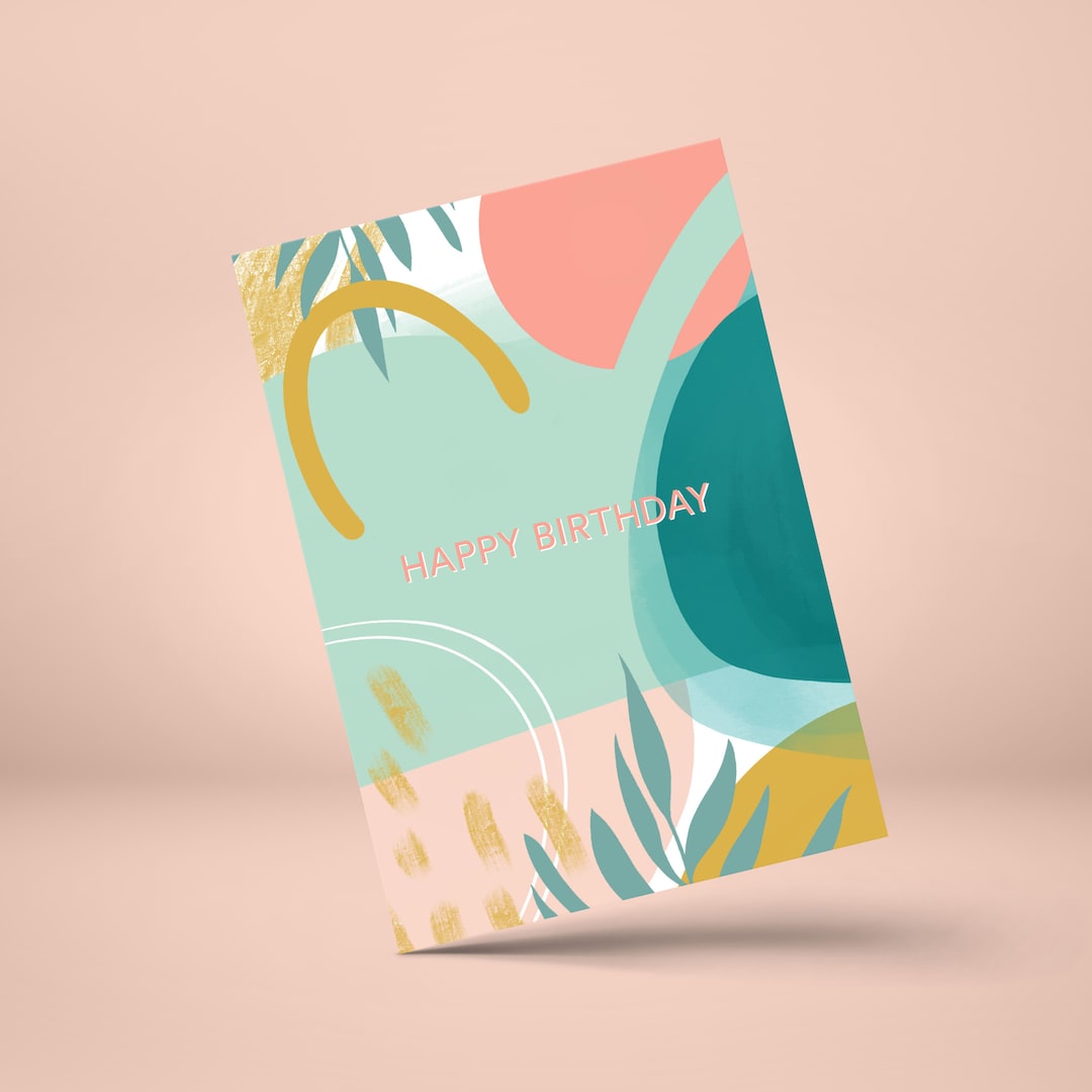 happy birthday art card Images High Quality Grahic Colourful Abstract Happy Birthday Illustration Greeting Card by Tulip ...