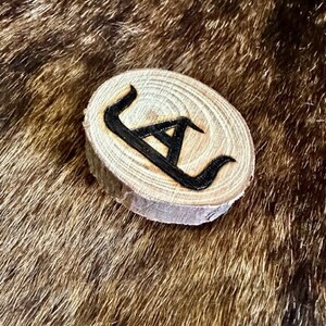 Custom Brand Live Edge Wood Burned Magnet