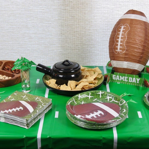 Game Day Decorations Football Plates and Napkins Party Etsy