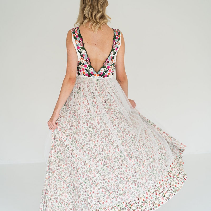 Flower Embroidered Dress