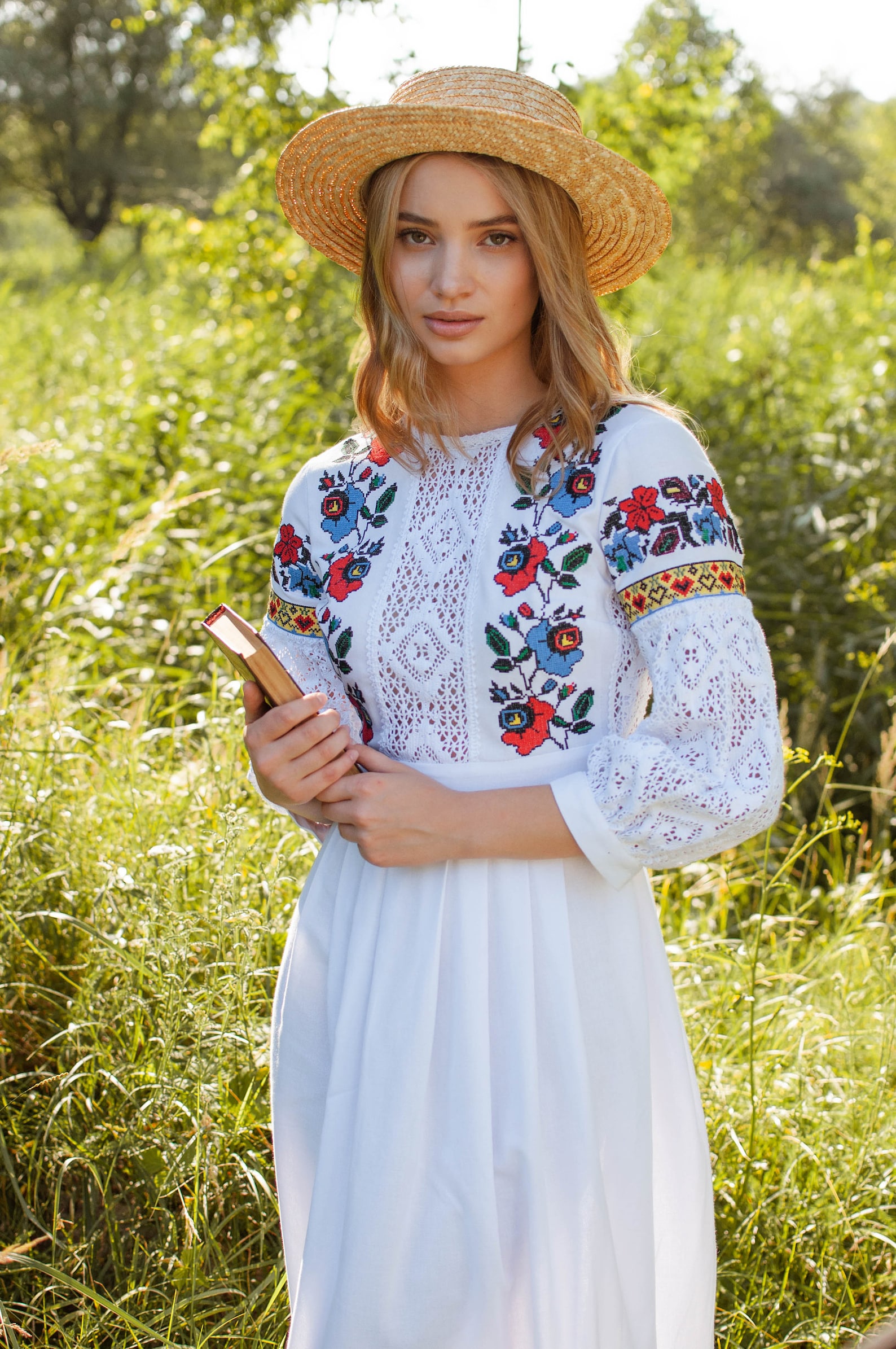 Ukrainian wedding dress folk traditional embroidery hungarian Etsy