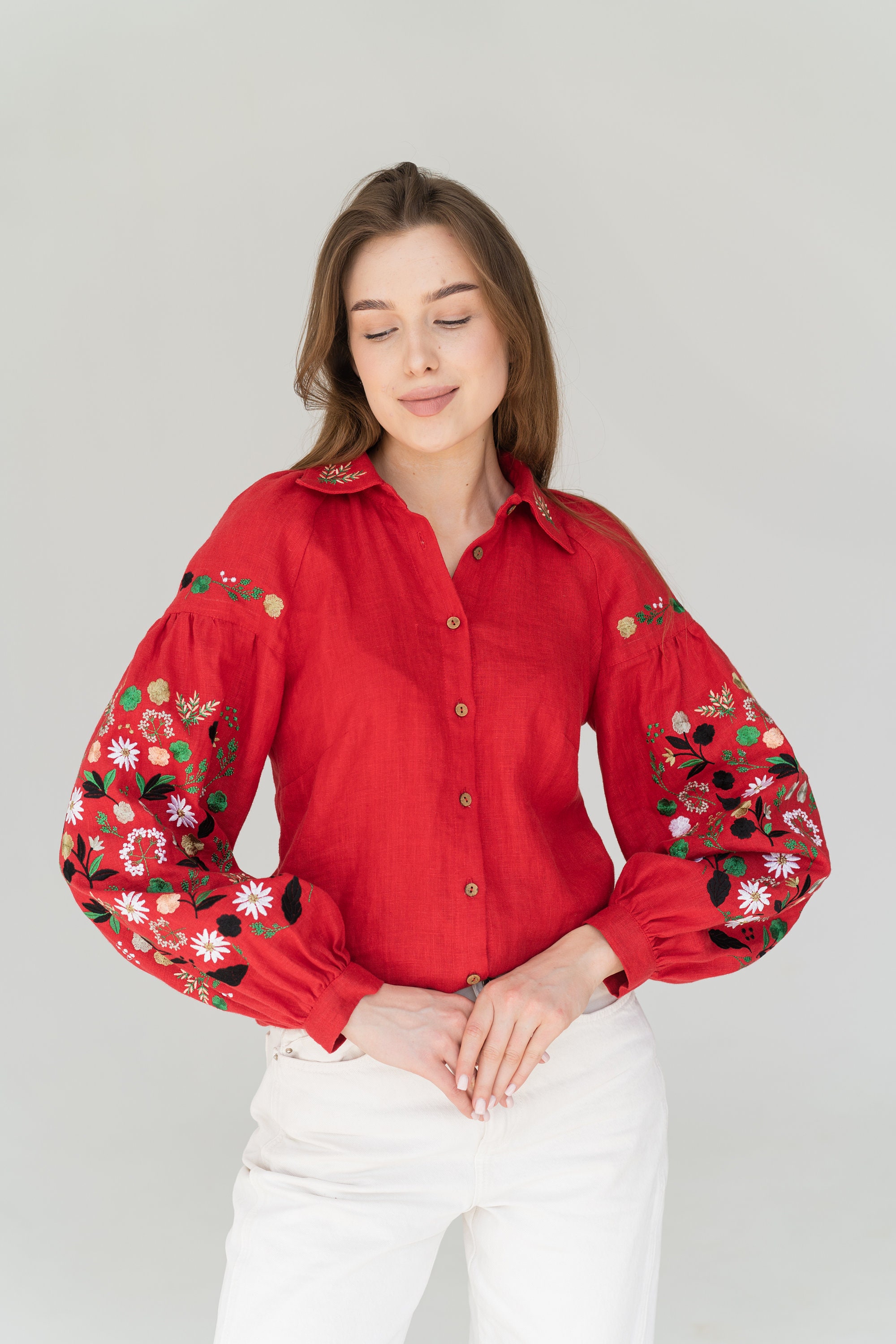 Blusas de bolas rojas new arrivals