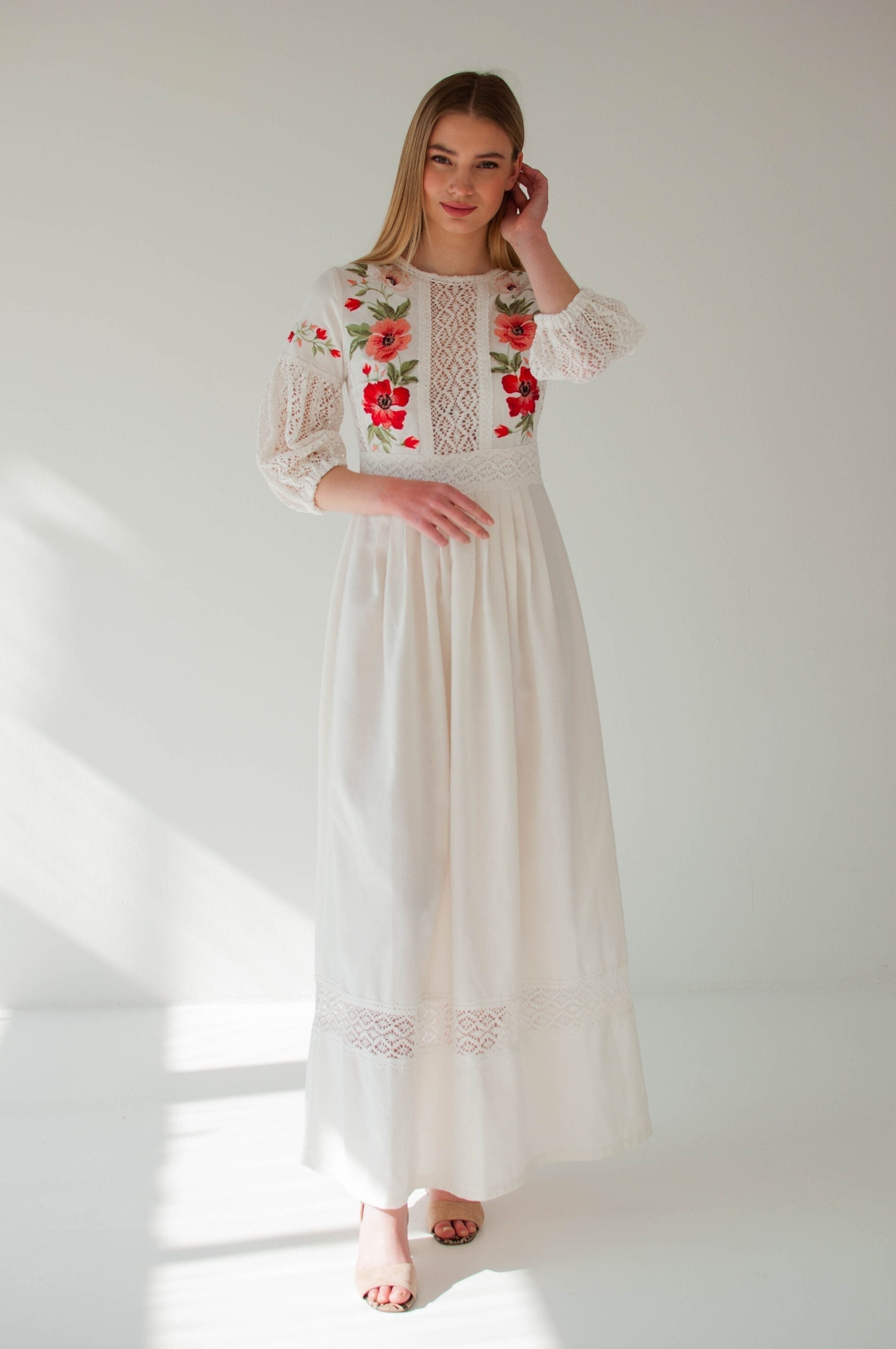 Polish Embroidered Dress Polish Folk Dress