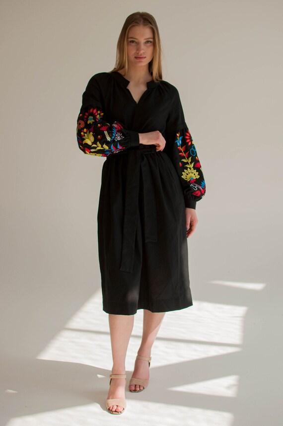 Peasant Dress Cotton Ukrainian Dress 
