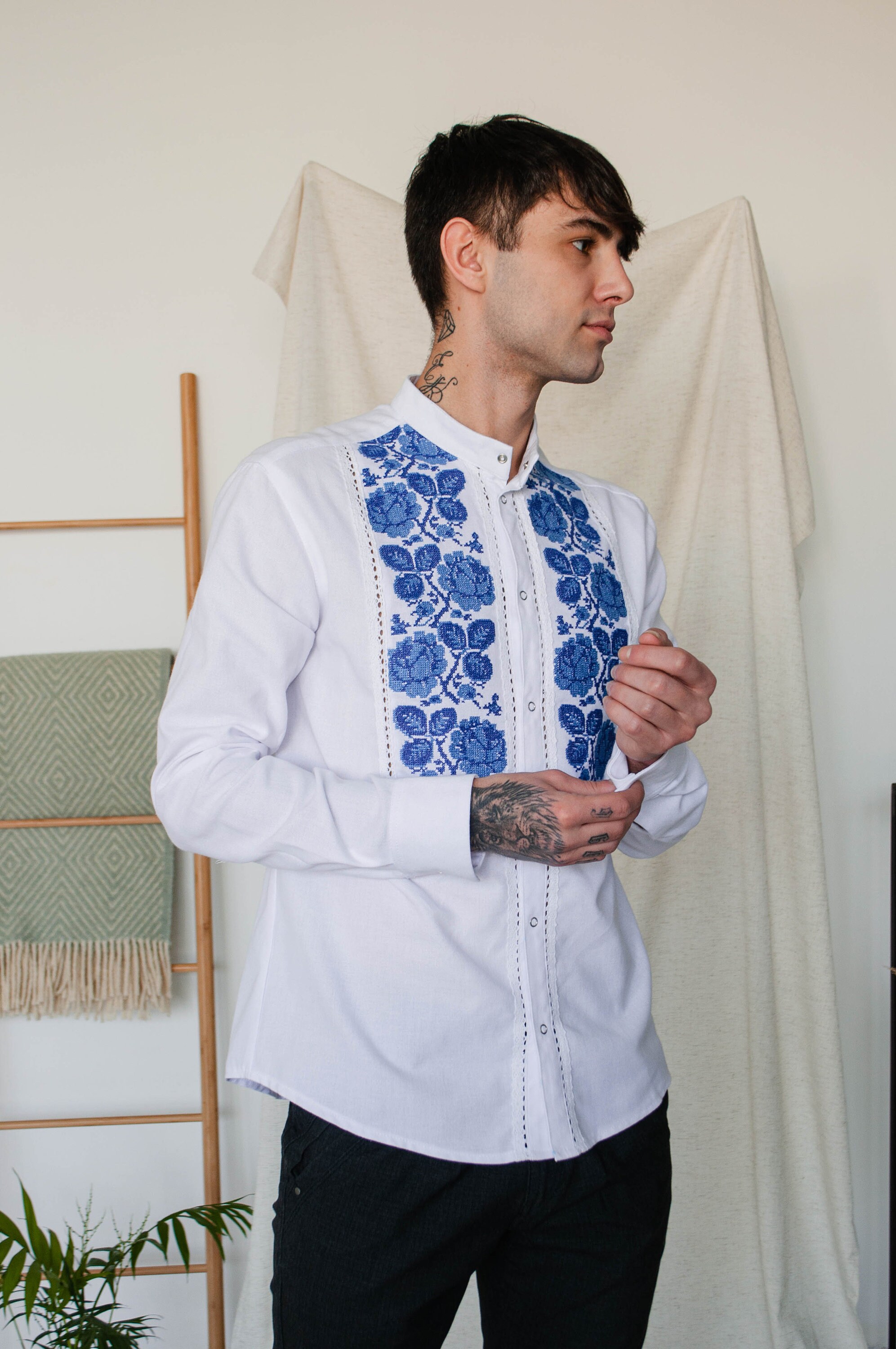 Folk ukrainian shirt traditional mens embroidered shirt Etsy