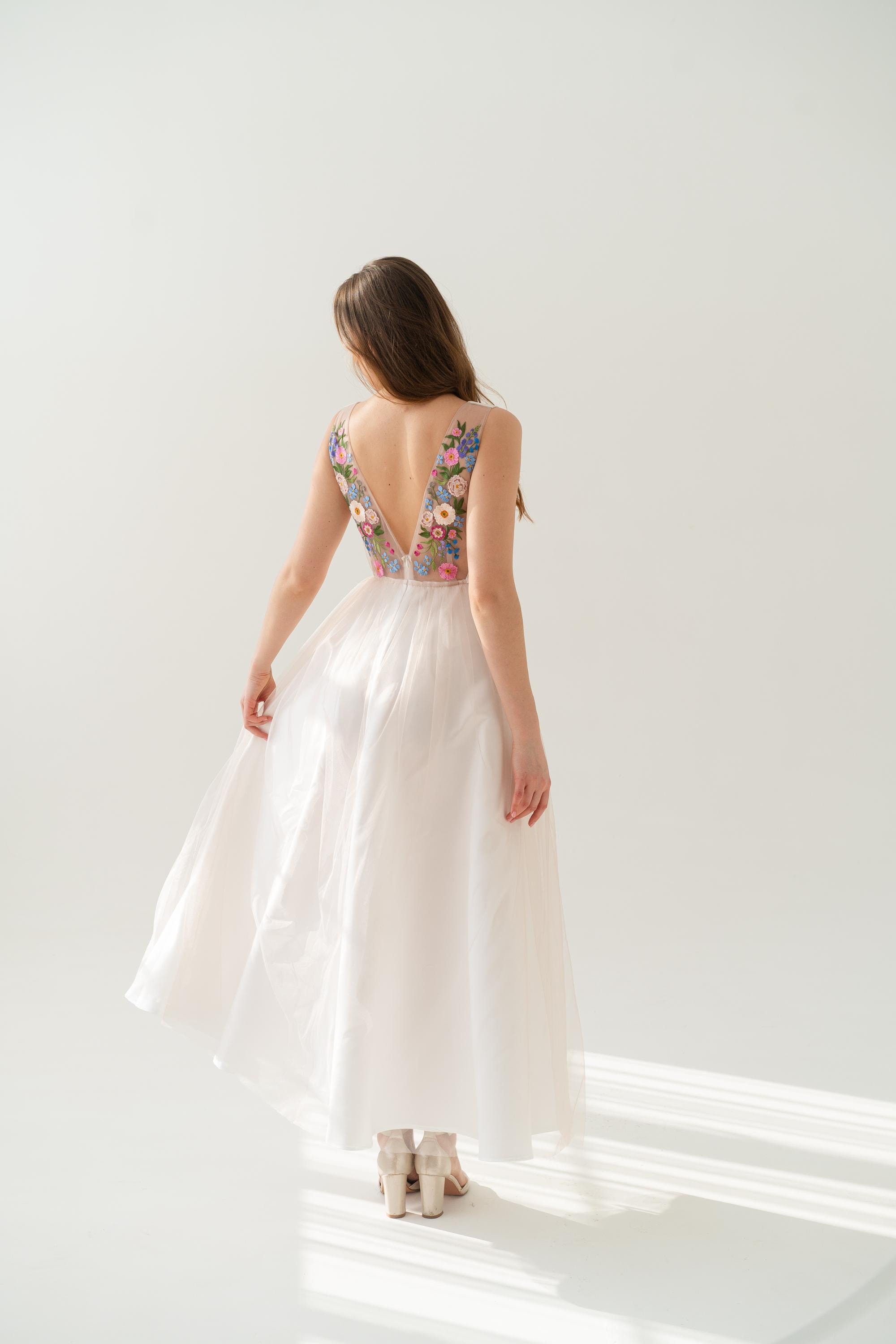 Embroidered Tulle Dress - Etsy Embroidered Tulle Dress - Etsy