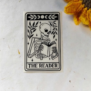 Tarot Card The Reader Car Decal, Bookish Vinyl Bumper Sticker, Laptop Decal, Tumbler Sticker