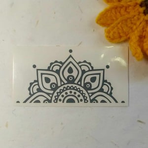 Mandala Flower Car Decal, Handmade Vinyl Bumper Sticker, Laptop Decal, Tumbler Sticker