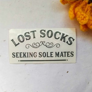 Laundry Room Decor Decal Lost Socks