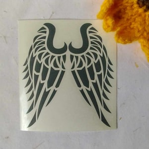Angel Wings Car Decal, Handmade Vinyl Bumper Sticker, Laptop Decal, Tumbler Sticker