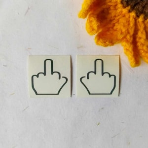 Middle Finger Taillight Car Decal, Set of 2 Decals, Handmade Vinyl Bumper Sticker, Laptop Decal, Tumbler Sticker