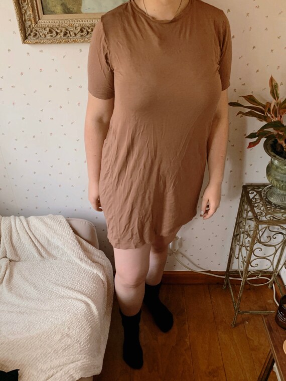 Dusty rose t shirt dress