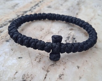 40knot practical orthodox prayer rope bracelet satin cord komboskini rosary blessed easter gift for