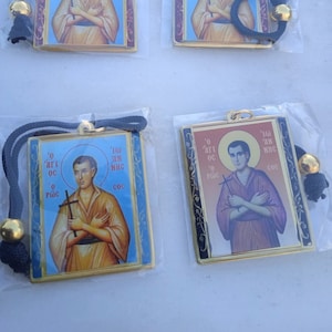 St John the Russian protection charm Car pendnat orthodox christian religious jewelry easter gift for