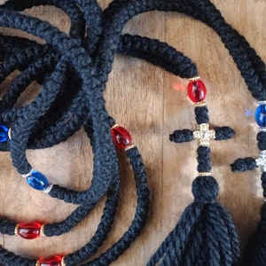 icxc nika 300knot prayer rope orthodox komboskini monastic style christian rosary blessed Christmas gift for