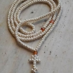 satin prayer rope orthodox rosary chotki Mount Athos 300knot komboskini blessed Easter gift Pasch gift for