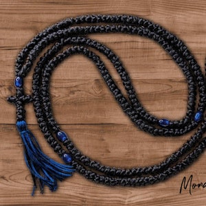 300knot orthodox prayer rope black rosary chotki komboskini blessed Easter gift Pasch