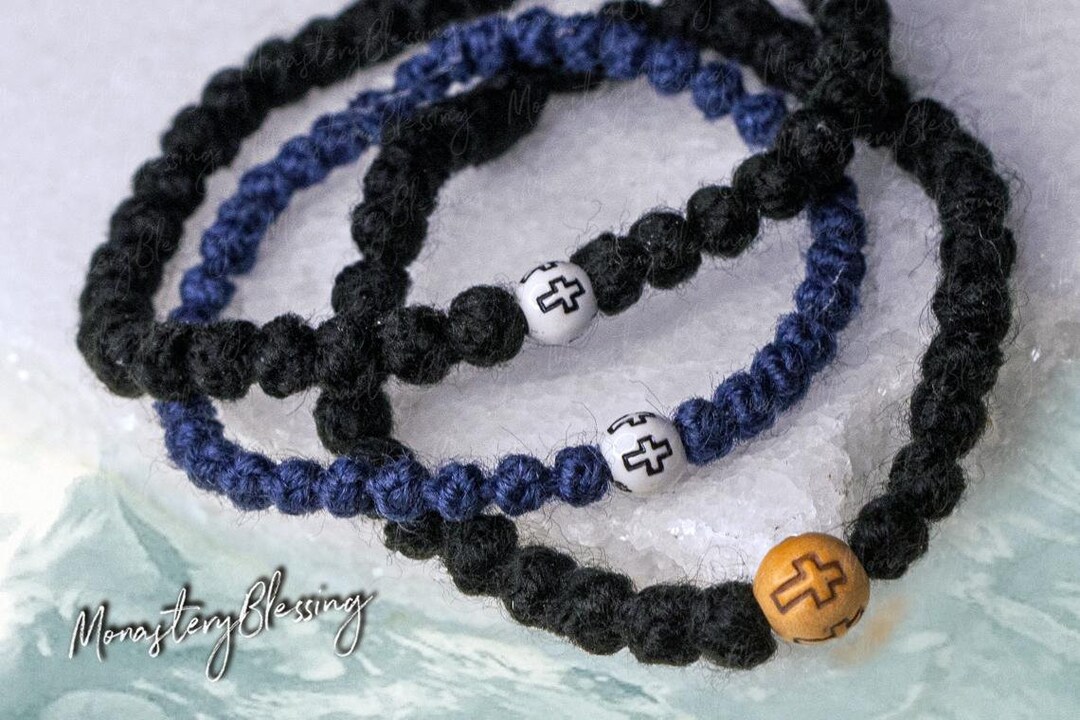 Thin Prayer Rope Bracelet Kid Baby Athos Rosary Pure Wool Komboskini ...