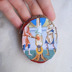 St Eftraim Icon Saint handmade religious home decor Orthodox wall decor miniature easter gift Pasch