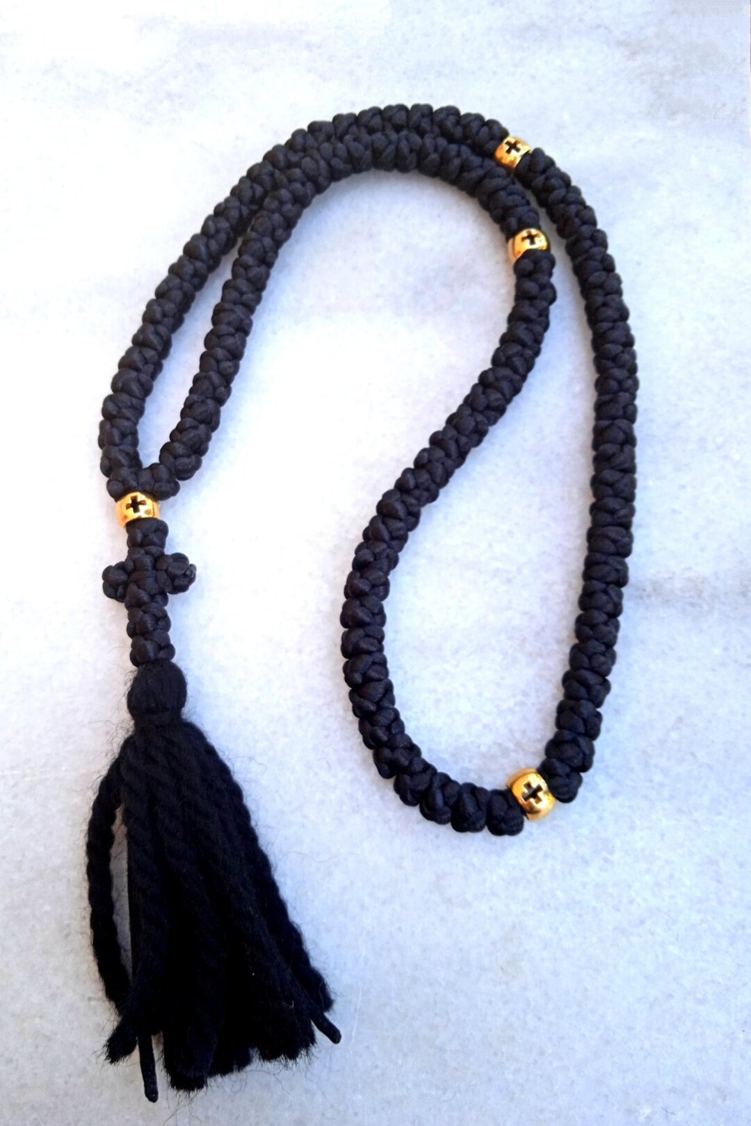 Orthodox Prayer Rope Bracelet Satin Cord Komboskini 33knot Rosary ...