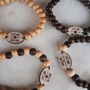 icxc Nika Perlen Armband aus Holz Gebets-Seil philosophische Rosenkranz Gebetskette christlichen Schutz