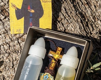 Set regalo di acqua santa e olio di Sant'Efraim