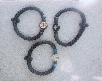 Pulsera de cuerda de oración ortodoxa con rosario de 33 nudos