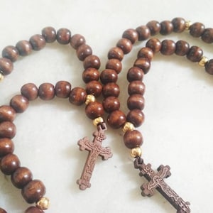 Wooden Beaded Prayer Rope Prayer Beads Komboskini blessed easter gift Greek komboloi