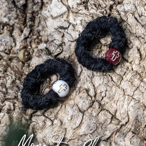 Finger Prayer Rope monastic style wool komboskini 12knot rosary Ring blessed easter gift for