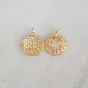 ΙϹΧϹ ΝΙΚΑ Constantinato Silver 925 gold plated orthodox Pendant Greek Byzantine Cross  Protection Charm Christian jewelry easter gift for