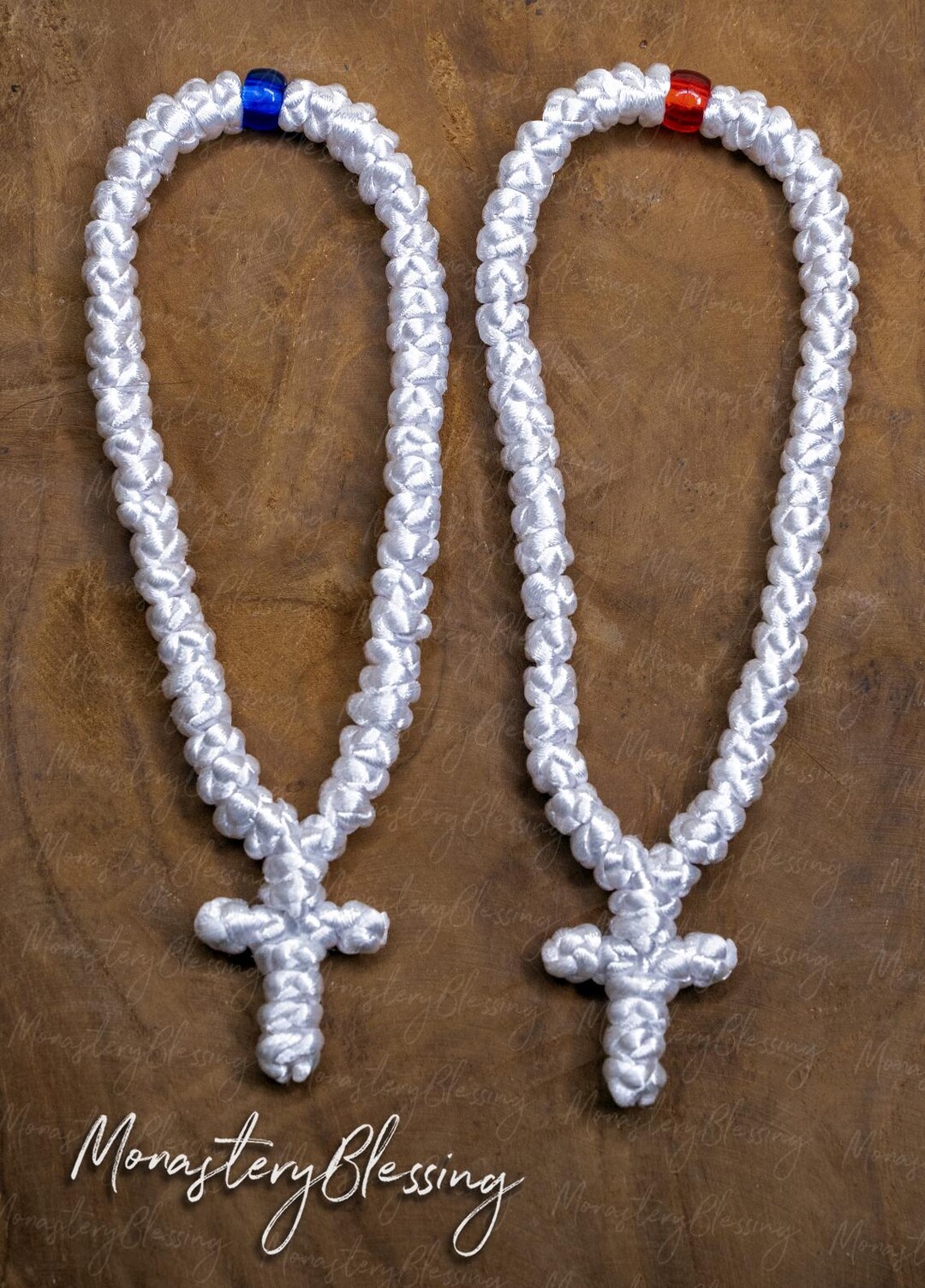 Orthodox Prayer Rope White Satin Cord Komboskini 50knot Blessed Rosary ...