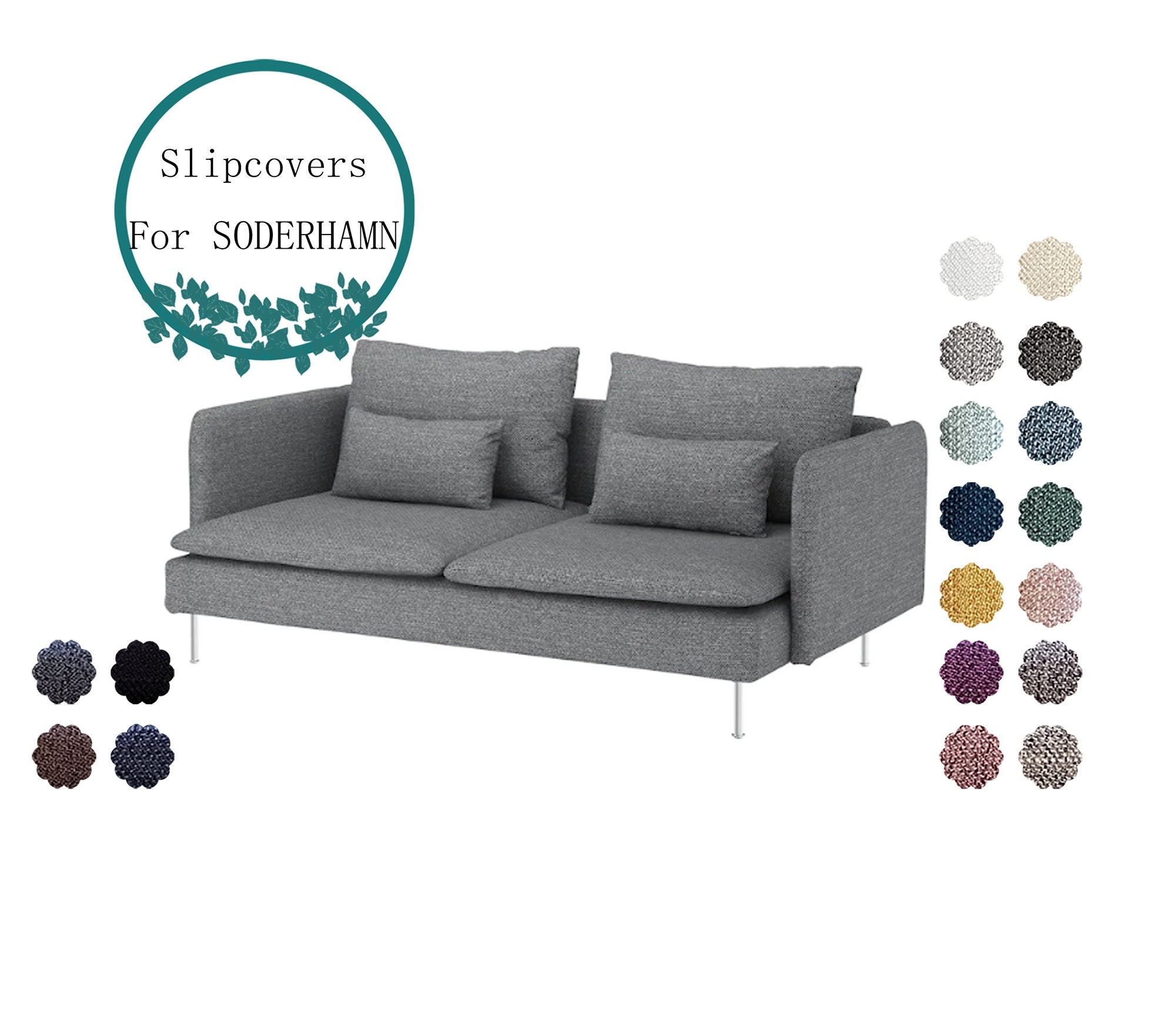 Sofa Covers for SODERHAMN 3 Seats With Armrest Sofasofa Cover Etsy
