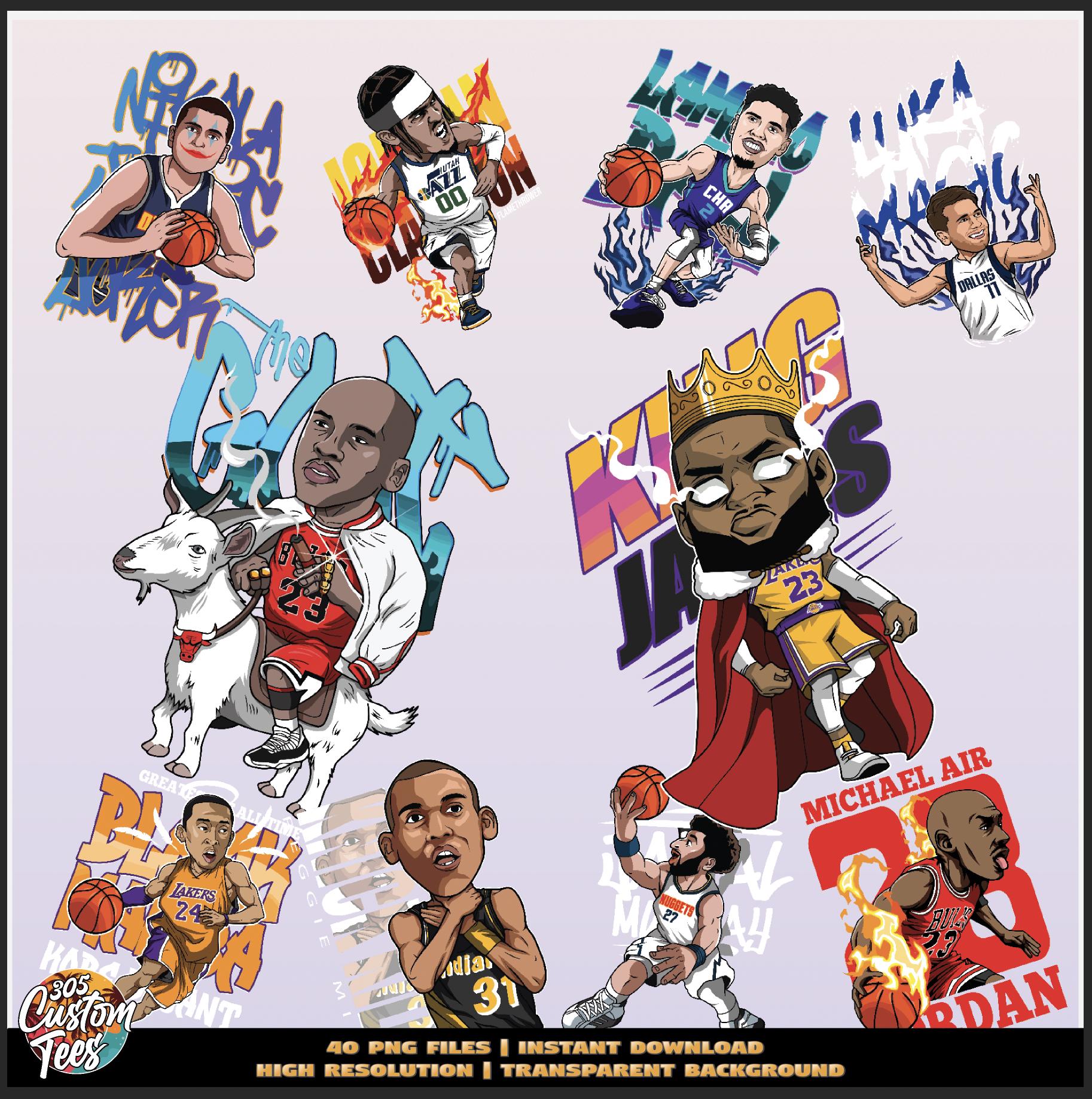cartoon art lebron 18
