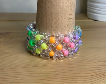 Mini Rainbow Kandi Cuff | Made to Order |