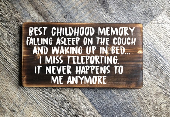 Best Childhood Memory Falling Asleep On The Couch And Waking Etsy