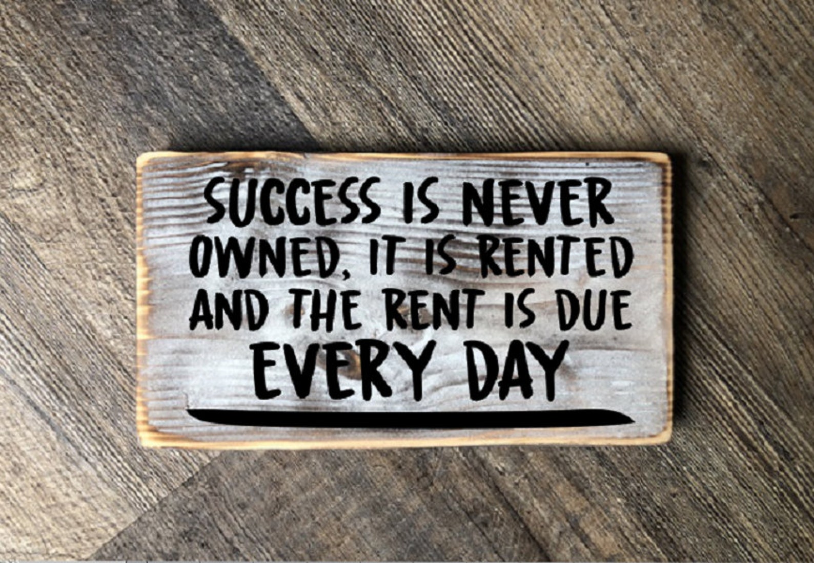 Success is Never Owned It is Rented and the Rent is Due Etsy