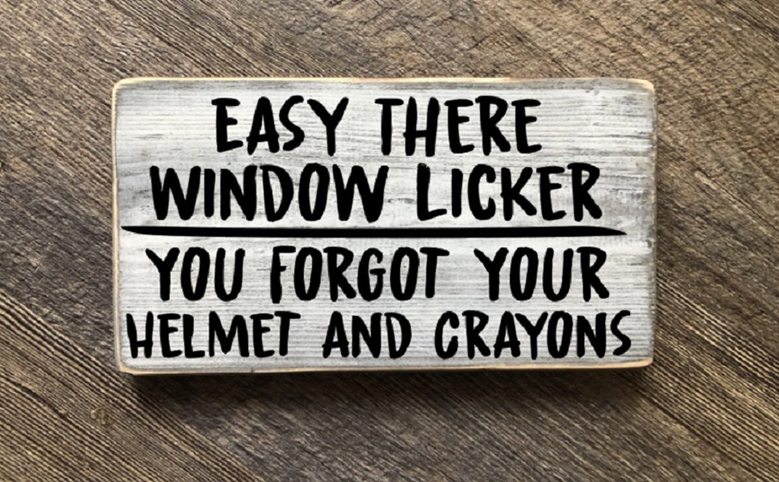 Easy There Window Licker You Your Helmet and Crayons Etsy