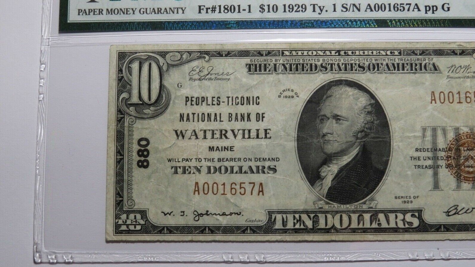 10 1929 Waterville Maine ME National Currency Bank Note Bill Etsy