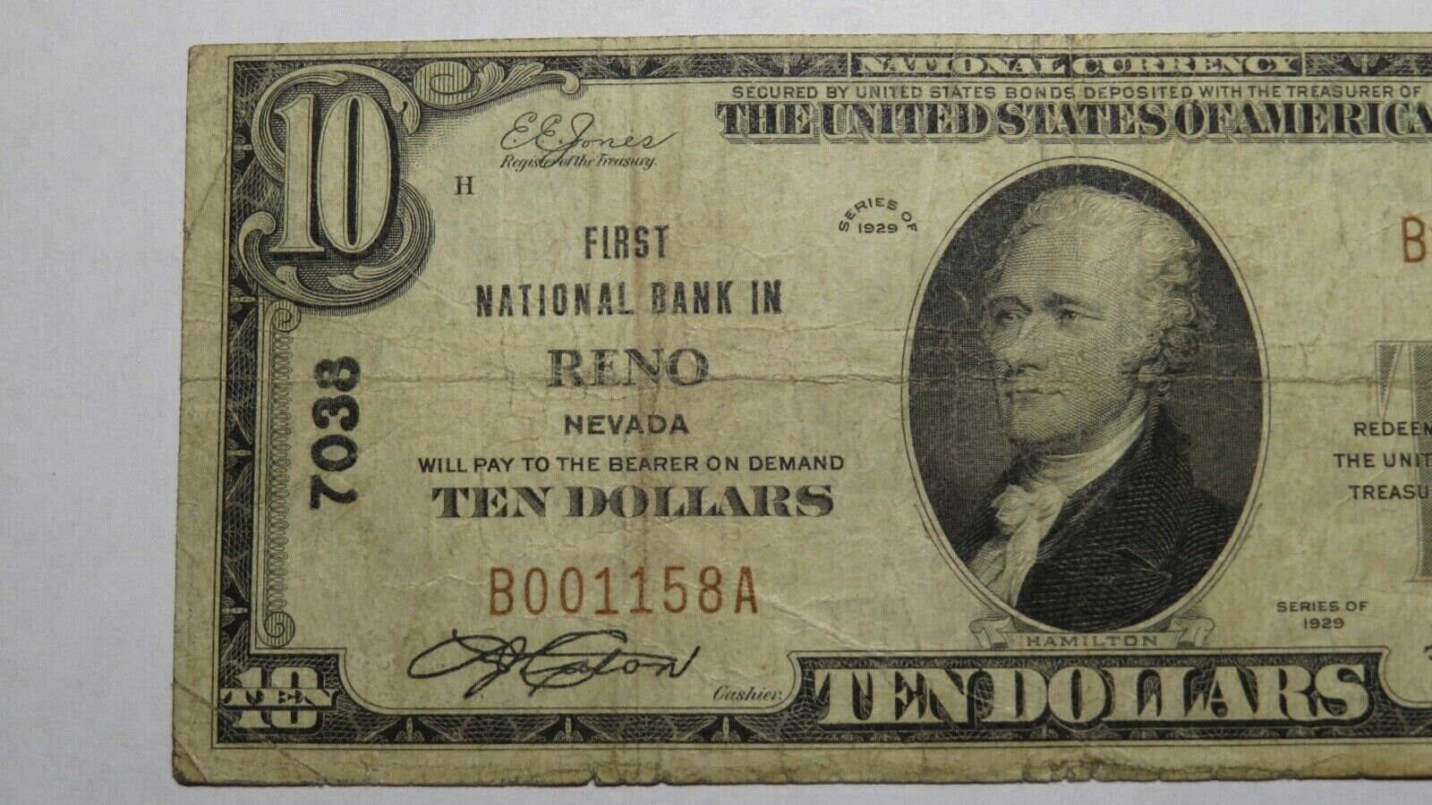 10 1929 Reno Nevada NV National Currency Bank Note Bill Etsy