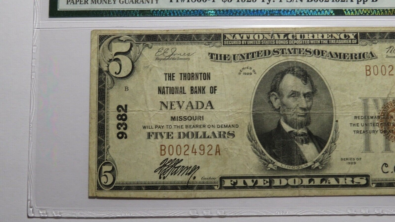 5 1929 Nevada Missouri MO National Currency Bank Note Bill Ch. Etsy