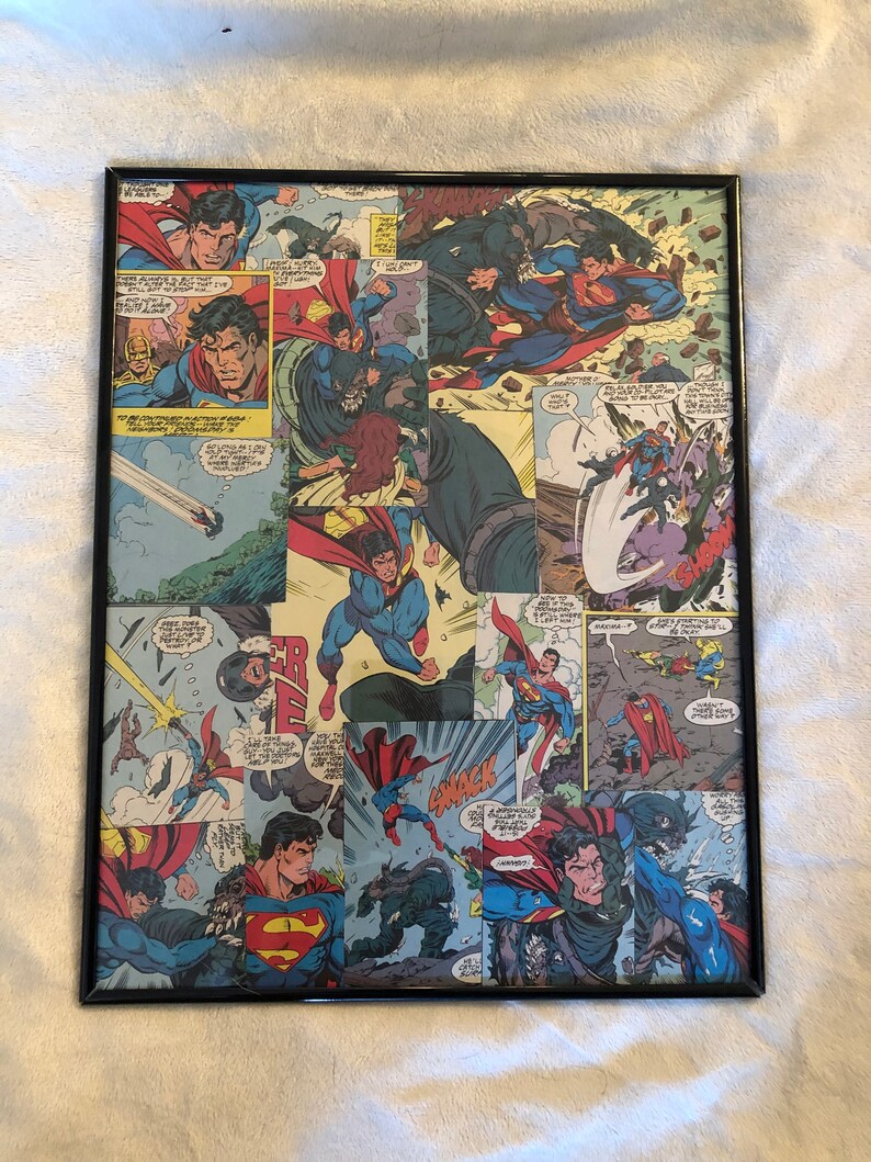 Vintage Superman Wall Decor Etsy