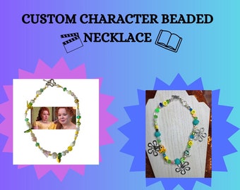 Custom Character or Theme Handmade Beaded Necklace