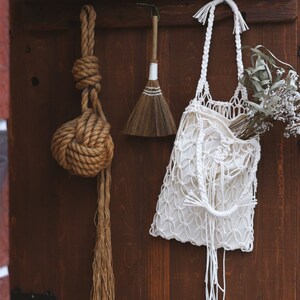 Macrame cotton bag//Eco net bag//Macrame avoska//Boho market bag//Beach tote bag